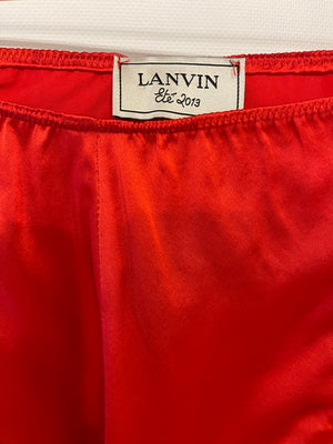 Lanvin Red Silk Shirt and Trousers Set FR 38/40 (UK 10/12)