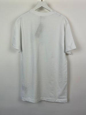 Christian Dior Menswear White "CD Diamond Logo" T-Shirt Size XXS (UK 32)