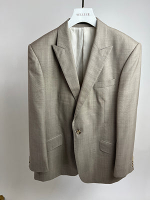 Richard James Light Beige Jacket and Trouser Suit Size 44R 
38R