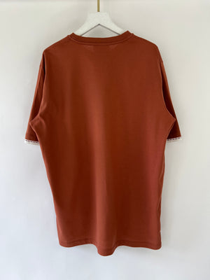 Hermès Orange Short Sleeve T-shirt with Stitched Arm Detail Size FR 46 (UK 36)