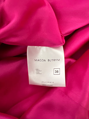 Magda Butrym Hot Pink Silk Single-Breasted Blazer FR 38 (UK 10)