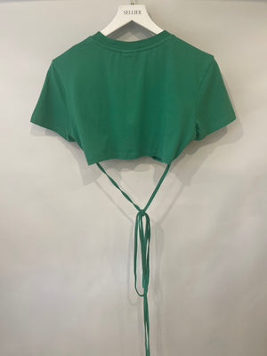 Jacquemus Green Cropped Wrap Detail Top Size S (UK 8)