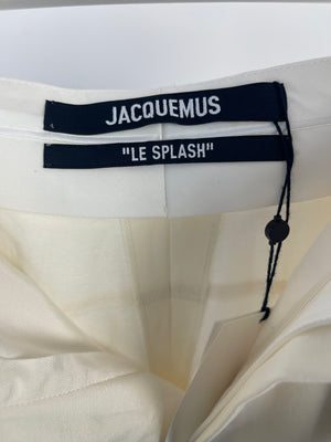 Jacquemus "Le Splash" Cream Long Trousers Size FR 36 (UK 8)