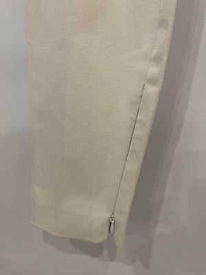 Loro Piana Chalk White Straight Leg Trousers Size IT 46 (UK 14) RRP £1,250