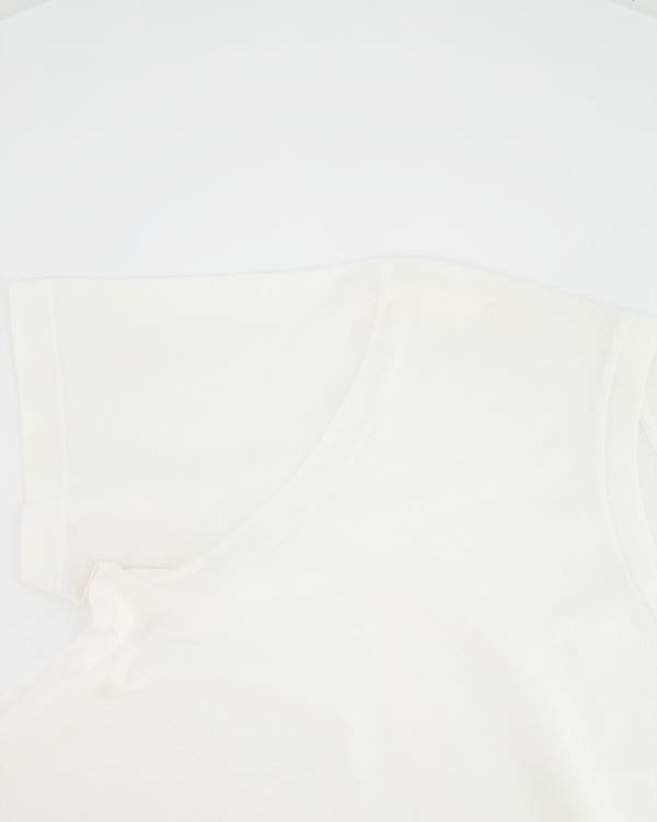 Magda Butrym White Long-Sleeve Bodysuit with Belt Detail Size FR 36 (UK 8)