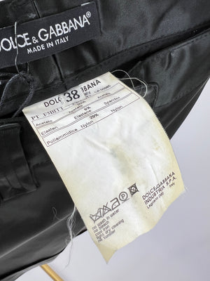 Dolce 
Gabbana Black Satin Long Shorts Size IT 38 (UK 6)