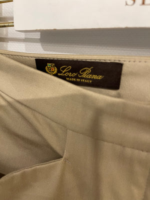 Loro Piana Light Green Straight Leg Trousers with Zip Details Size IT 46 (UK 14) RRP £1,250