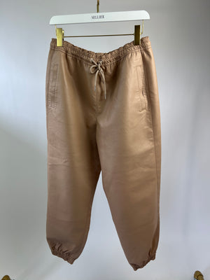 Stella McCartney Pink Leather Trousers Size IT 44 (UK 12)