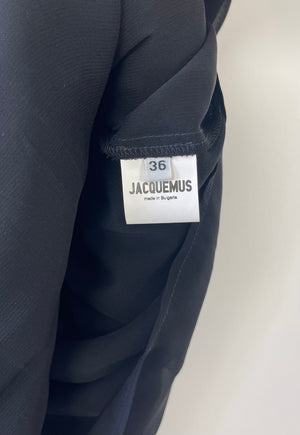 Jacquemus Black 
La Riviera
 Sheer Strapless Midi Dress with Tie Detail FR 36 (UK 8)