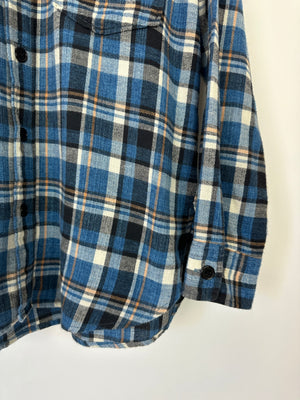 Saint Laurent Blue Plaid Long Sleeve Shirt Size S (UK 8)