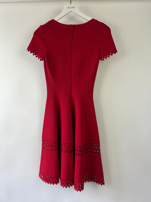 Alaïa Red Sleeveless Skater Dress Size FR 36 (UK 8)