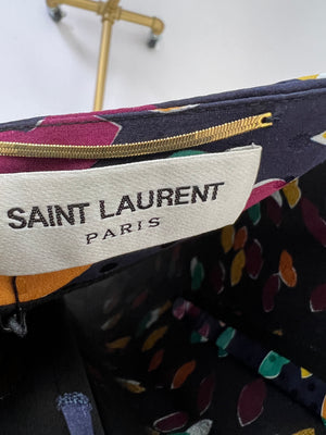 Saint Laurent Multi-Coloured Strap Dress with Lip Print Detailing FR 38 (UK 10)