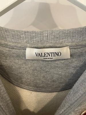 Valentino Grey Loveblade Sweater with Sequin Embellishments Size M (UK 10) RRP £1,025