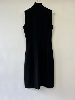 Mugler Black Halter Neck Pleated Panel Dress Size FR 36 (UK 8)