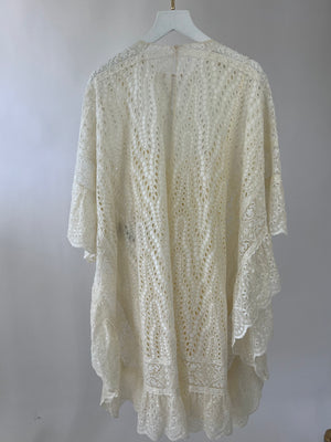 Valentino White Macrame Lace Poncho Dress Size IT 38 (UK 6)