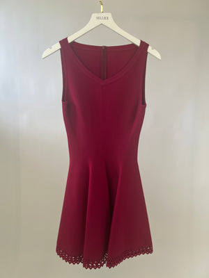 Alaïa Fuchsia Pink Sleeveless Skater Dress Size FR 38 (UK 10)