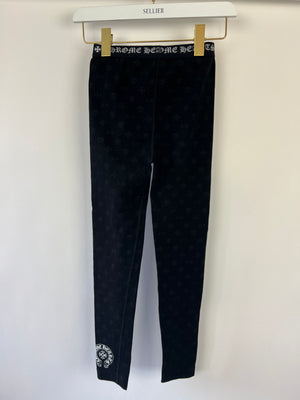 Chrome Hearts Black Logo Print Leggings Size S (UK 6/8)