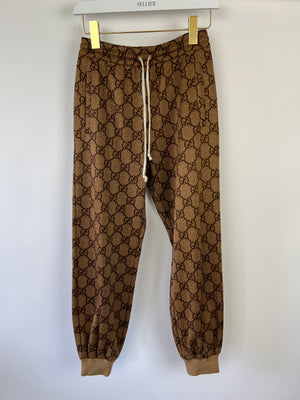 Gucci Brown GG Monogram Joggers Size XXS (UK 4)