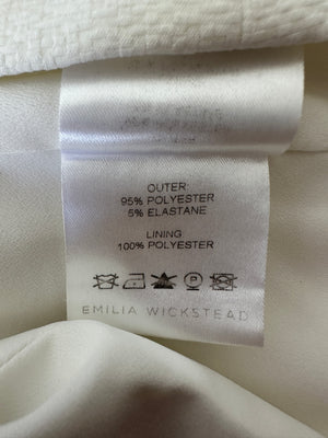 Emilia Wickstead Sweetheart Neckline Ivory Crepe Top Size UK 8 (FR 36)