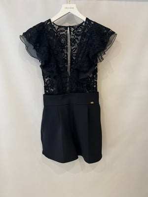 Elisabetta Franchi Black Lace Playsuit Size IT 40 (UK 8)