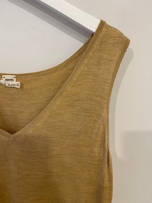 Hermès Camel Silk Tank Top Size FR 42 (UK 14)