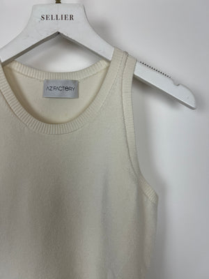 AZFACTORY Beige Sculpted Tank Top Size S (UK 6)