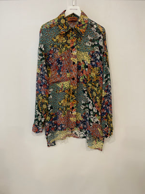 Missoni Multicolour Floral Silk Shirt Size IT 38 (UK 6)