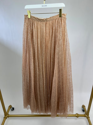 Ralph 
Russo Gold Sequin Plated Skirt Size IT 44 (UK 12)