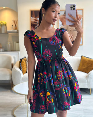 Miu Miu Black Floral Dress IT 36 (UK 4)