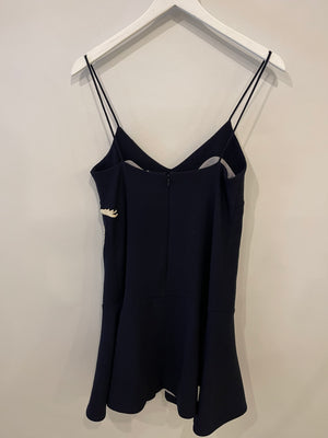 Mary Kataranzou Navy Caraco Dress with Embellishment Size XS (UK 6)