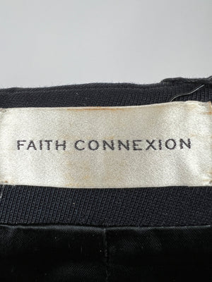 Faith Connexion Black Off-The-Shoulder Double Breasted Jacket FR 38 (UK 10)