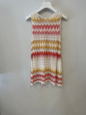 Missoni Pink, Yellow, White Cardigan and Sleeveless Top Set Size IT 40 (UK 8)