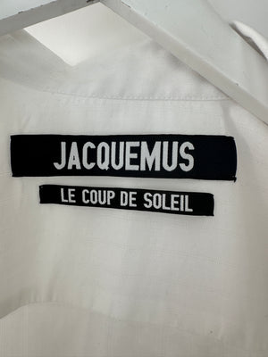 Jacquemus White Le Coup De Soleil Mini Dress with Knot Tie Detail FR 36 (UK 8)