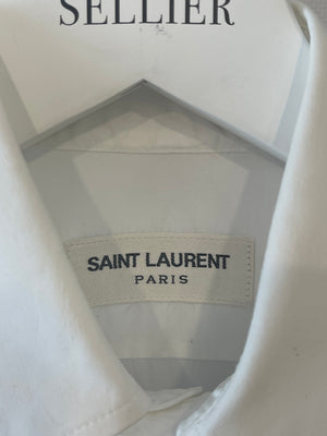 Saint Laurent White Long-Sleeve Button-Up Shirt Size FR 34 (UK 6)