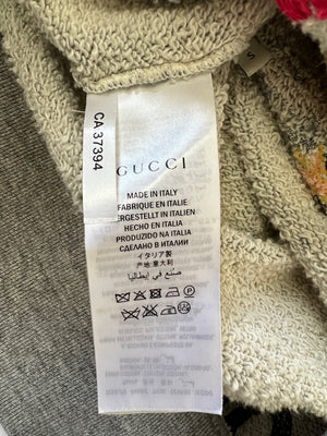 Gucci Grey 
Blind For Love
 Hoodie With Embroidery and Distressed Details Size S (UK 8)