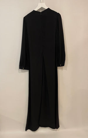 Zimmermann Black Long-Sleeve Maxi Dress with Belt Detail Size 1 (UK 10)