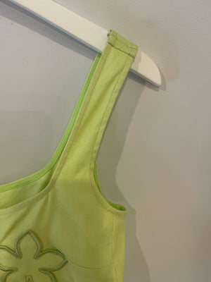 Cult Gaia Light Green Top and Short Set with Floral and Chain Details Size US 2-4 (UK 6-8)