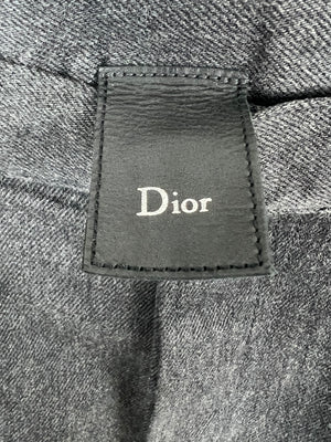 Christian Dior Menswear Charcoal Denim Jeans with CD Belt Detail Size 30 (EU 46)