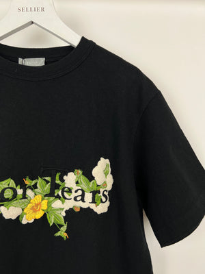 Christian Dior Menswear Black "Dior Tears" Embroidered T-Shirt Size XXS (UK 32)