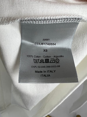 Christian Dior x Air Dior White Roll Neck Long Sleeve Top Size XS (UK 34)