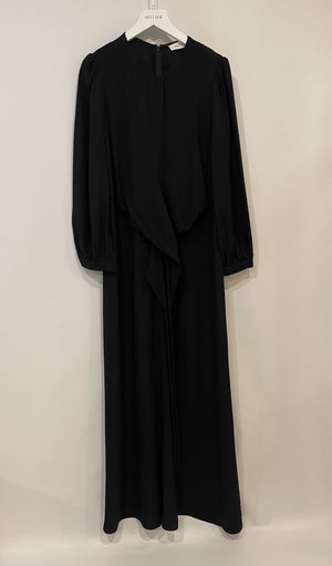 Zimmermann Black Long-Sleeve Maxi Dress with Belt Detail Size 1 (UK 10)