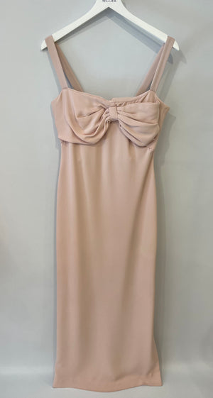 Valentino Pale Pink Maxi Dress with Bow Corset Detailing Size IT 42 (UK 10)