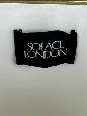 Solace London White Kinsley Strapless Maxi Dress Size UK 8