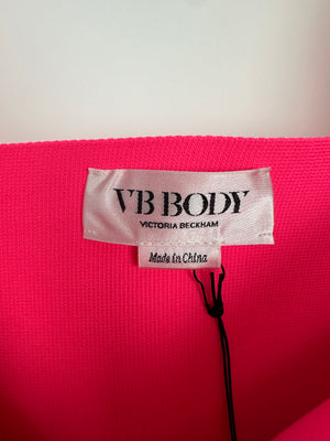 Victoria Beckham Body Neon Pink Crop Top Size UK 14