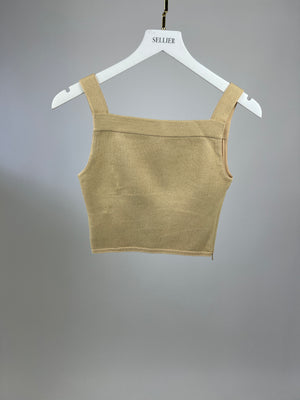 Alaïa Beige Knitted Vest and Shorts Set Size FR 36 (UK 8)