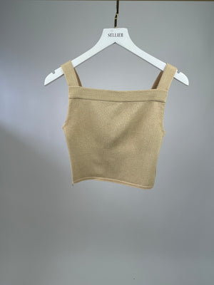 Alaïa Beige Knitted Vest and Shorts Set Size FR 36 (UK 8)