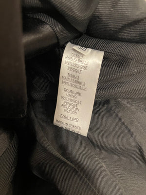 Balmain Black Blazer Jacket with Gold Buttons and Silk Trim Detail Size FR 38 (UK 10)