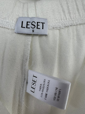 LESET Cream Lounge Camisole, Trousers and Cardigan Set Size XS/S (UK 6-8)