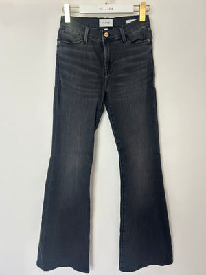 Frame Black Cheyenne High-Rise Flared Jeans Size 26 (UK 8)