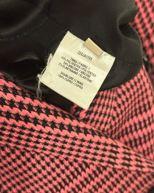 Alexandre Vauthier Pink 
Black Checked Blazer Jacket FR 42 (UK 14)